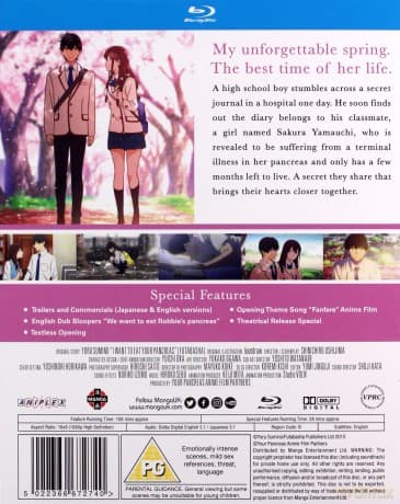 I Want To Eat Your Pancreas [Blu-Ray]