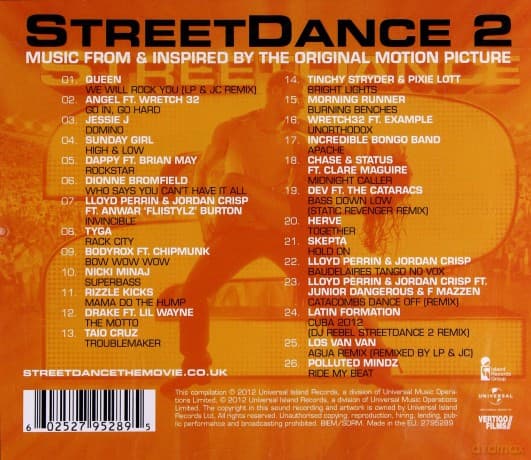 Streetdance 2 soundtrack