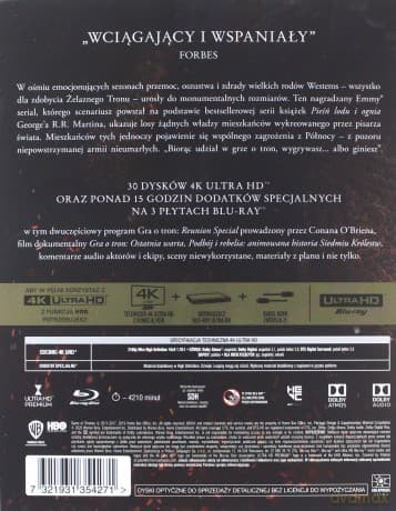 Gra o Tron Kompletna Kolekcja Sezon 1-8