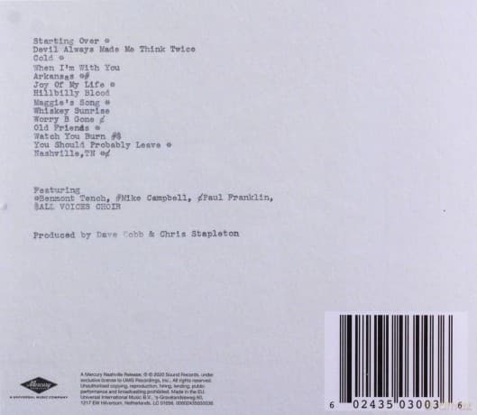 Chris Stapleton: Starting Over