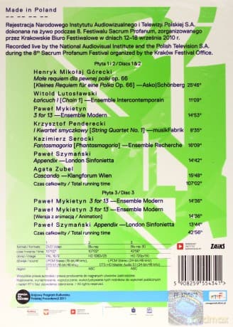 Made in Poland - Witold Lutosławski, Kazimierz Serocki, Krzysztof Penderecki, Henryk Mikołaj Górecki, Paweł Szymański, Paweł Mykietyn, Agata Zubel
