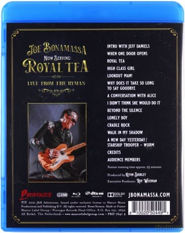 Joe Bonamassa: Now Serving Royal Tea Live From The Ryman