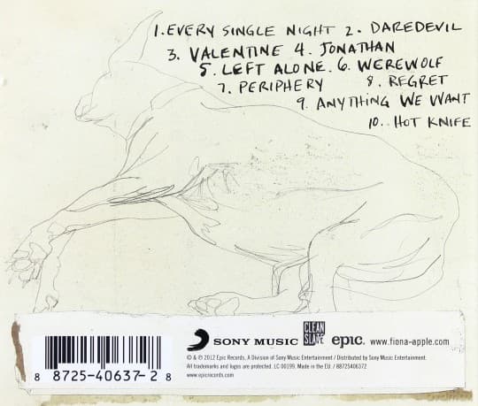Fiona Apple: The Idler Wheel Is Wiser Than The Driver Of The Screw And Whipping Cords Will Serve You More Than Ropes Will Ever Do