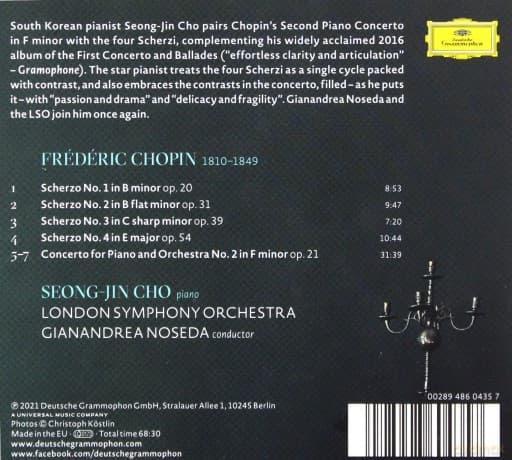 Seong-Jin Cho: Chopin: Piano Concerto No.2 Scherzi