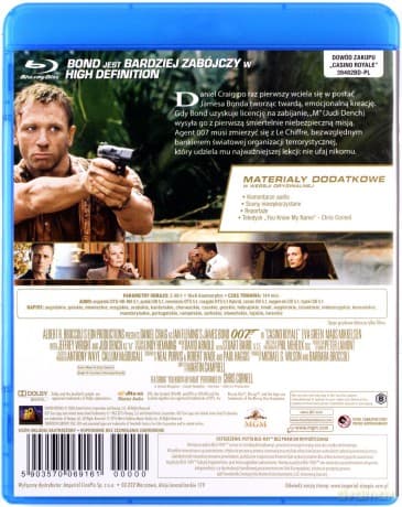 007 James Bond Daniel Craig Kolekcja: Casino Royale / Quantum of Solace / Skyfall  / Spectre Pakiet
