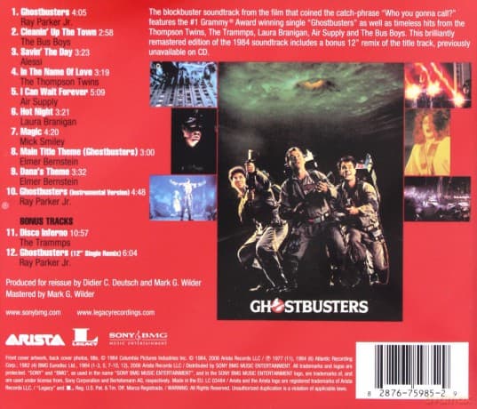 Ghostbusters soundtrack + Bonus (Pogromcy Duchów)