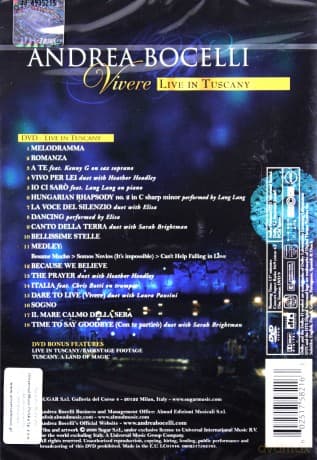 Andrea Bocelli: Vivere Live In Tuscany