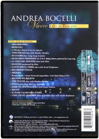 Andrea Bocelli: Vivere Live In Tuscany