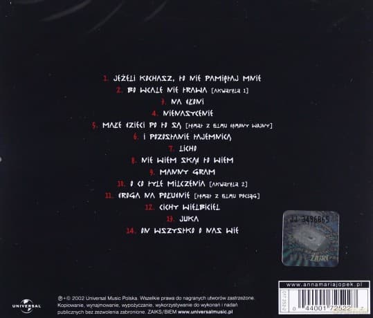 Anna Maria Jopek: Nienasycenie