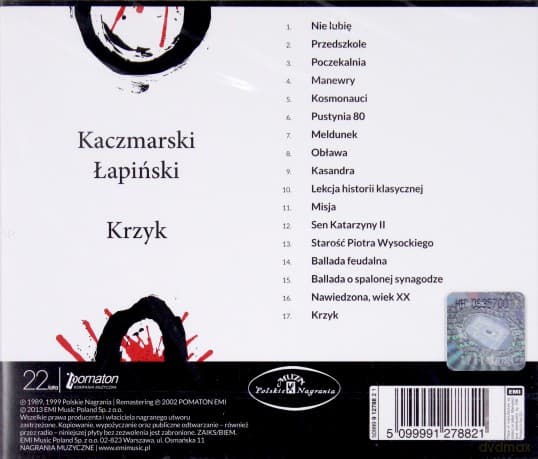 P.Gintrowski/J.Kaczmarski/Z.Łapiński: Krzyk (Reedycja)