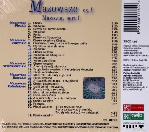 Muzyka Źródeł 1: Mazowsze 1 (digipack)