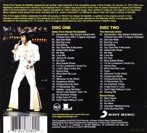 Elvis Presley: Aloha From Hawaii Via Satellite (Legacy Edition) (digipack)