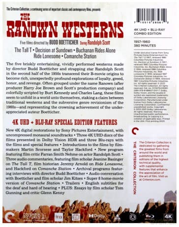 The Ranown Westerns: The Tall T / Decision at Sundown / Buchanan Rides Alone / Ride Lonesome / Comanche Station