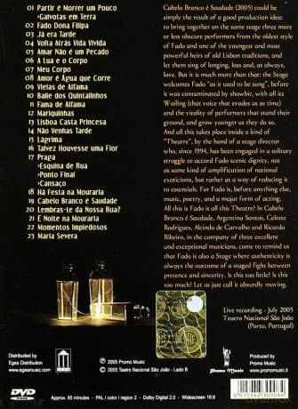 Fado: Santos, Argentina / Rodrigues, Celeste / De Carvalho, Alcindo / Ribeiro, Ricardo: Cabelo Branco e Saudade