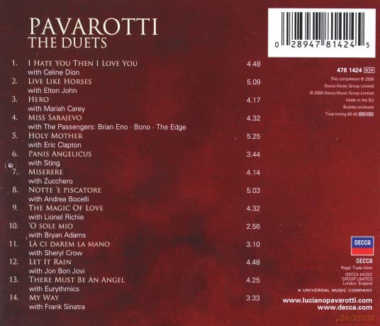 Luciano Pavarotti: The Duets (Polska Cena !!)