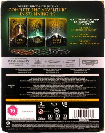 Hobbit Trylogia (steelbook)