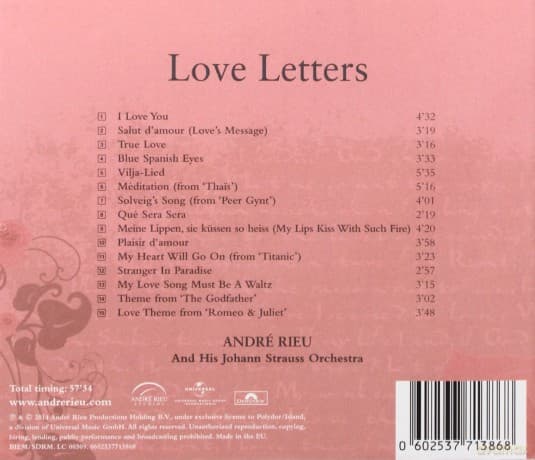Andre Rieu: Love Letters