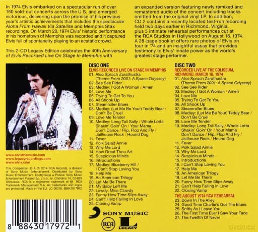 Elvis Presley: Elvis Recorded Live on Stage in Memphis (Legacy Edition)