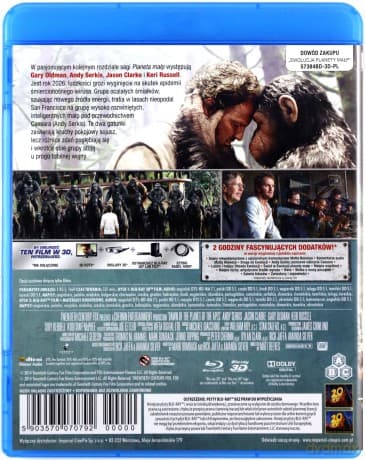Ewolucja Planety Małp 3D (Blu-ray 2D)+