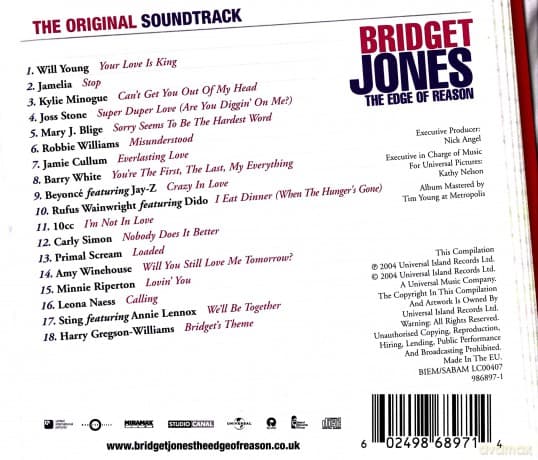 Bridget Jones: Edge Of Reason soundtrack (Bridget Jones: W pogoni za rozumem)