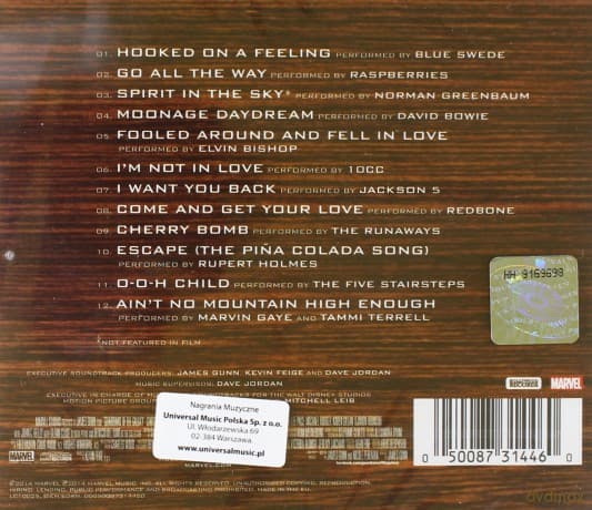 Guardians Of The Galaxy soundtrack (Strażnicy Galaktyki)