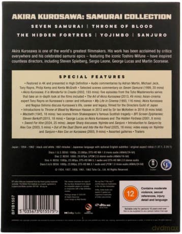 Akira Kurosawa - Samurai Collection: Seven Samurai / Throne of Blood / The Hidden Fortress / Yojimbo / Sanjuro