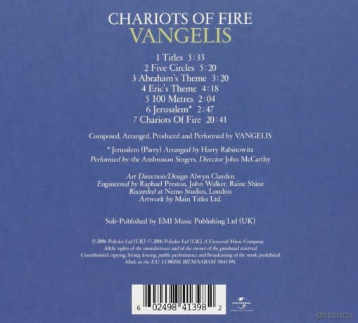 Chariots Of Fire Soundtrack 25th Anniversary Edition (Rydwany ognia) (Vangelis) (digipack)