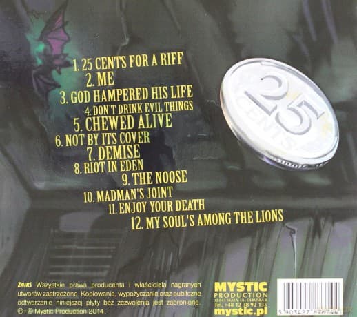 Acid Drinkers: 25 Cents For a Riff (digipack)