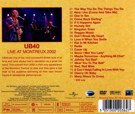 UB40: Live At Montreux 2002