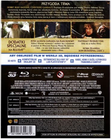 Hobbit: Pustkowie Smauga 3D lenticular