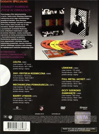 Stanley Kubrick, Kolekcja Arcydzieł: Lolita | 2001: Odyseja kosmiczna | Mechniczna pomarańcza | Barry Lyndon | Lśnienie | Full Metal Jacket | Oczy szeroko zamknięte