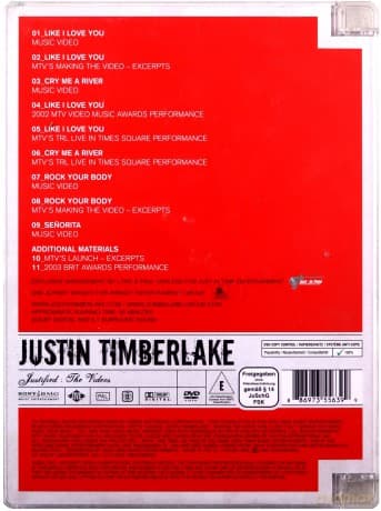 Justin Timberlake: Justified: The Videos (jewel case)