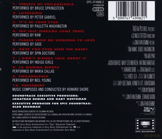 Philadelphia soundtrack (Filadelfia)