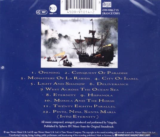 Vangelis: 1492. Conquest Of Paradise soundtrack