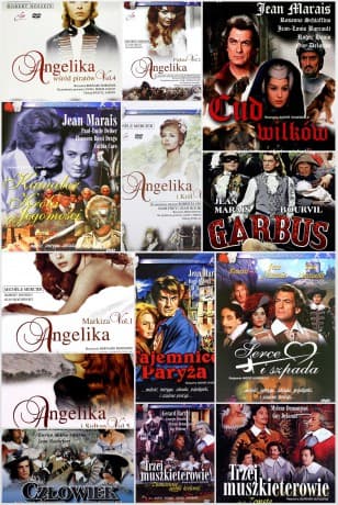Kolekcja francuskiego filmu kostiumowego: Angelika i król / Angelika i sułtan / Angelika wśród piratów / Cud wilków / Człowiek w żelaznej masce /  Garbus / Kawaler Króla Jegomości / Markiza Angelika /  Piękna Angelika i inne Pakiet