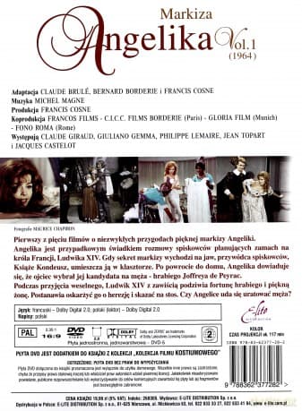 Kolekcja francuskiego filmu kostiumowego: Angelika i król / Angelika i sułtan / Angelika wśród piratów / Cud wilków / Człowiek w żelaznej masce /  Garbus / Kawaler Króla Jegomości / Markiza Angelika /  Piękna Angelika i inne Pakiet