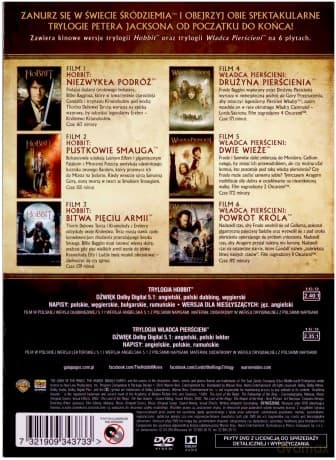 Śródziemie Kompletna Kolekcja 6 Filmów