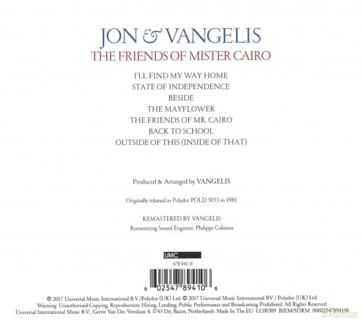 Jon & Vangelis: The Friends Of Mister Cairo