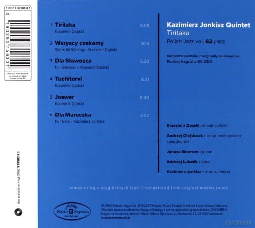 Kazimierz Jonkisz Quintet: Tiritaka (Polish Jazz)