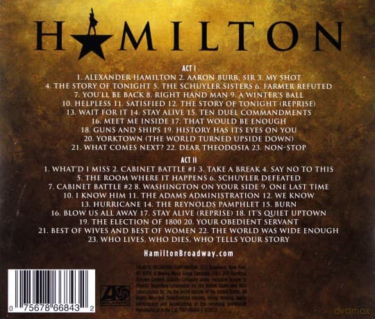 Hamilton soundtrack (Lin-Manuel Miranda)