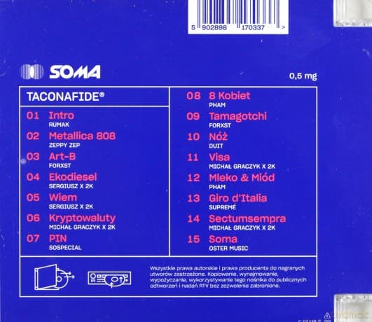 Taconafide: Soma 0,5mg