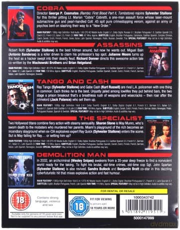 Sylvester Stallone Collection (Cobra / Zabójcy / Tango i Cash / Specjalista / Człowiek demolka)
