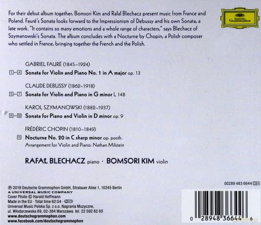 Rafał Blechacz & Bomsori Kim: Faure, Debussy, Szymanowski, Chopin (PL)