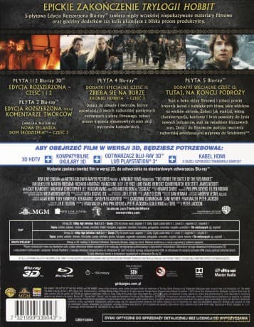 Hobbit: Trylogia Wydanie Rozszerzone 3D Pakiet