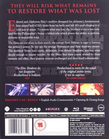 Fullmetal Alchemist Brotherhood - Complete Season Box Set (Episodes 1-64)