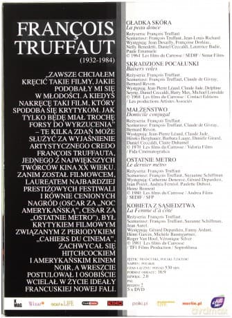 Francois Truffaut: Gładka skóra / Skardzione pocałunki / Małżeństwo / Ostatnie Metro / Kobieta z sąsiedztwa Pakiet