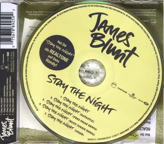 James Blunt: Stay The Night (maxi-single)
