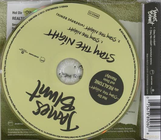 James Blunt: Stay The Night (maxi-single)