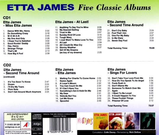 Etta James: Five Classic Albums