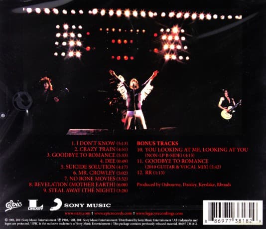 Ozzy Osbourne: Blizzard Of Ozz Expanded Edition